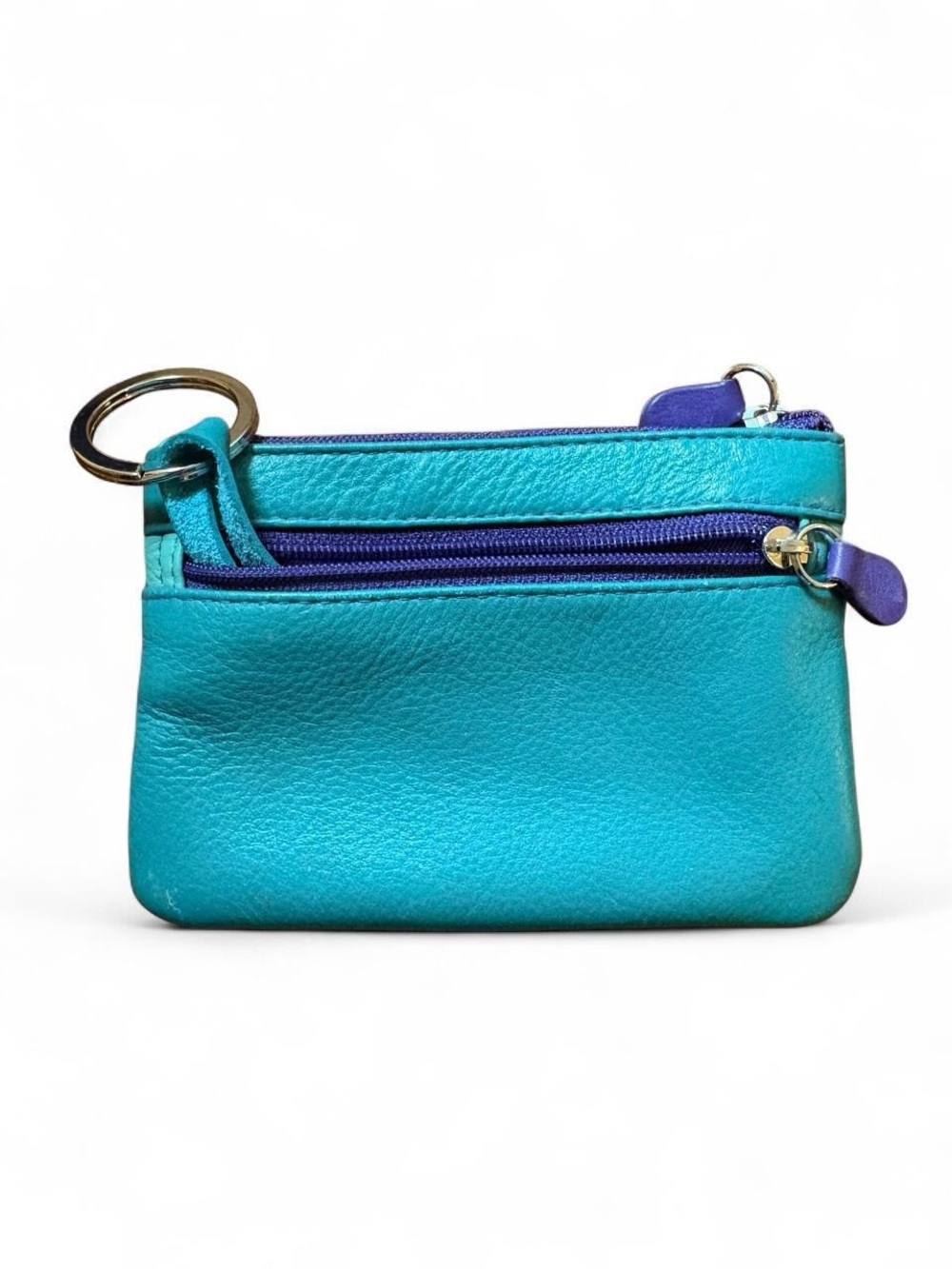 ili New York Multi-Colored Striped RFID-Blocking Leather Pouch - Picture 3 of 6